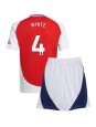 Arsenal Ben White #4 Replika Hemmakläder Barn 2024-25 Kortärmad (+ byxor)